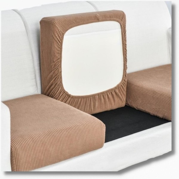 Housse De Coussin Pour Canapé ExtensibleSofaCushion - 135x165 cm / Marron Clair